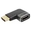 goobay / HDMI A(M)-HDMI A(F)-Adapter / Links abgewinkelt / 8K/60Hz / Vergoldete Anschlüsse