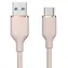 Devia Jelly Series pink / Ladekabel / USB-A - USB-C / 1,2 m / Silikon