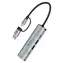 Devia USB-C Hub Pro EC701 dunkelgrau / USB-Hub / 5-in-1