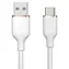 Devia Jelly Series Datenkabel USB-A auf USB-C, weiß / Datenkabel / Silikon / 1,2 m