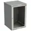 Solarix SENSA-18U-66-11-G grau / Wandschrank / 600 mm / 18 HE / Glastür / RAL 7035