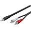 goobay Audiokabel 3,5-mm-Klinkenstecker - 2x Cinch, 1,5 m, schwarz / Audiokabel / Klinkenstecker - 2x Cinch / Stereo / 1,5 m
