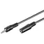 Goobay 50431 Audio-Verlängerungskabel, 3,5-mm-Klinkenstecker, schwarz, 2 m / Audiokabel / Verlängerung / 3-polig
