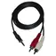 Audiokabel, 3,5-mm-Klinkenstecker (2x Cinch-Stecker), schwarz / Audiokabel / 1,5 m