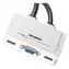 EFB EB977 weiß / KVM-Switch / 2 Ports / VGA / USB / Audio / Kabel 2x 0,9 m