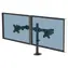 Fellowes Reflex Monitorhalterung für 2 Monitore, schwarz / Desktop-Monitorhalterung / VESA 75x75-100x100 mm / Tragkraft 8 kg pro Monitor