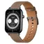 Colmi C28, schwarz, braunes Lederarmband / Smartwatch / 1,93" AMOLED-Display / Bluetooth-Anrufe / KI-Assistent