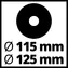 Einhell TS 115/125 / Trennständer / für Winkelschleifer 115-125 mm / Schnitttiefe 30 mm