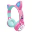 LEXIBOOK Kabellose Barbie-Kopfhörer mit Katzenohren, Rosa / Kinderkopfhörer / Bluetooth / Faltbar / Lichteffekte