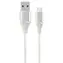 Cablexpert USB-A - USB-C weiß-silbernes USB-Kabel / geflochten / 2 m