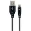 Cablexpert USB-A - USB-C schwarz-weiß / USB-Kabel / geflochten / 1 m