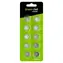 Grüne Knopfzelle CR1620 / Lithium / 3 V / 70 mAh / 10 Stück / Blisterverpackung