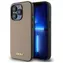 DKNY MagSafe iPhone 15 Pro Max Rückseite mit genarbtem Logo , beige / Rückseite / MagSafe / Apple iPhone 15 Pro Max