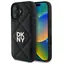 DKNY Quilted Stack Logo iPhone 16 schwarz / Hülle