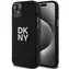 DKNY Flüssigsilikon- Logo iPhone 15 PLUS, 14 PLUS Schwarz / Rückseite / Silikon