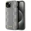 DKNY Leder-Rückseite mit Karomuster, beige / Rückseite / Apple iPhone 15 PLUS / MagSafe / Leder