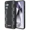 DKNY Leder-Schutzhülle mit Karomuster, schwarz, MagSafe / Rückseite / MagSafe / für Samsung Galaxy S25