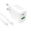 Puro PRO LITE weiß / Netzteil / USB-A + USB-C / PD 30 W / USB-C-zu-USB-C-Kabel 1,2 m