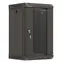 Lanberg WF11 schwarz / Wandschrank / 10" / 9 HE / 300 x 300 mm / Glastür / flach verpackt