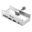 Equip 128968 silber / USB-Hub / 2x USB-A + USB-C / SD/microSD-Kartenleser / 5 Gbit/s / Clip