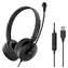 USB- Equip mit Mikrofon, schwarz / Headset / USB-A / Kabel 2 m / Impedanz 32 