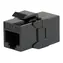 Keystone- Equip RJ45-RJ45 schwarz / Koppler / Cat6A / 500 MHz / PoE / 8 Stück