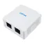 Equip Cat6A 2x RJ45 weiß / Installationsdose / UTP / vergoldete Kontakte