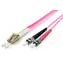 LC-ST- Equip (lila) / Optisches Patchkabel / Multimode OM4 / Duplex / 0,5 m