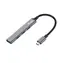 4 Port - USB-C-Hub, schwarz / USB-Hub / 1 × USB-A 3.2 + 3 × USB-A 2.0 / 5 Gbit/s / Aluminium