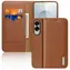 Dux Ducis Hivo Samsung Galaxy S25 Edge braun / Hülle / Klapphülle / RFID-Kartenschutz / Leder
