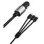 Dudao R5ProN schwarz / Kfz-Ladegerät / integrierte Lightning-, USB-C- und Micro-USB-Kabel / 3,4 A
