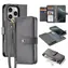 Dux Ducis Lawa iPhone 16 Pro graue Hülle / Leder / herausnehmbare Brieftasche / magnetisch