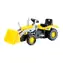 DOLU Trettraktor mit Bagger, gelb / Tragfähigkeit 50 kg / ab 3 Jahren / 113 x 53 x 45 cm