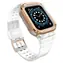 Hurtel Armor Case transparent, roségoldenes Armband / Hülle mit Armband / robust / für Apple Watch 38/40/41 mm