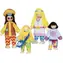 GOKI Puppen Hippie-Familie, 4-teilig / Holz / 9-11 cm