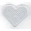 PLAYBOX Herz-Bügelperlenblock / Transparent / 8,5 × 7,5 cm