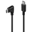 Lindy USB-C - USB-C 90°-Winkelstecker, schwarz / USB-Kabel / USB 2.0 / 1 m / PD 60 W