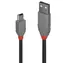 Lindy Anthra Line USB-A - Mini-USB B 0,5 m schwarz, grau / USB-Kabel / USB 2.0 / 480 Mbit/s