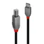 Lindy Anthra Line USB-C - USB-B 2m schwarz / USB-Kabel / USB 2.0 / 480 Mbit/s