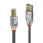 Lindy Cromo Line USB 2.0 AB grau / USB-Kabel / USB-A / USB-B / 5 m / 480 Mbit/s
