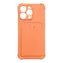 Hurtel Card Armor Hülle orange / Hülle für Apple iPhone 11 Pro / mit Kartenfach / Silikon