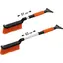 Compass mit Besen, orange / Schaber mit Besen / teleskopierbar 51-63 cm / Aluminiumgriff