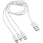 Compass Ladekabel 3-in-1 / USB-A auf Micro-USB / USB-C / Lightning / 75 cm / 2,1 A