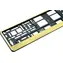 Compass GOLD STRIP schwarz, goldener Rahmen / Kennzeichenhalter / 520 x 110 mm