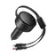Orico Dual Stretch Autoladegerät, schwarz / Autoladegerät / 2x ausziehbares USB-C- + Lightning-Kabel / 60 W