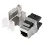 Lanberg Keystone-Modul RJ45-LSA schwarz / Keystone-Modul / CAT.6 FTP / 180° / Pinbelegung 568A/B