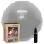 Spokey HALF FIT grau / Gymnastikball / 2-in-1-Massage / 75 cm / Pumpe inklusive