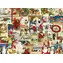 EUROGRAPHICS Puzzle Vintage-Weihnachtspostkarten / 1000 Teile / ungewöhnliche Teileformen / 68 × 48 cm