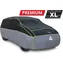 Compass Premium XL / Hagelschutzplane für Autos / 530 x 177 x 119 cm / schwarz mit gelbem Rand