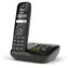 Gigaset AS690A schwarz / Schnurlostelefon / mit Anrufbeantworter / DECT / Telefonbuch für 100 Nummern